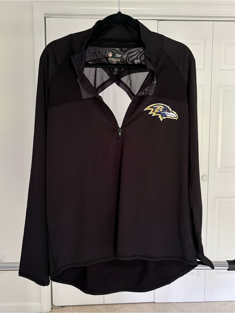 NFL Baltimore Ravens Black Quarter-Zip Pullover